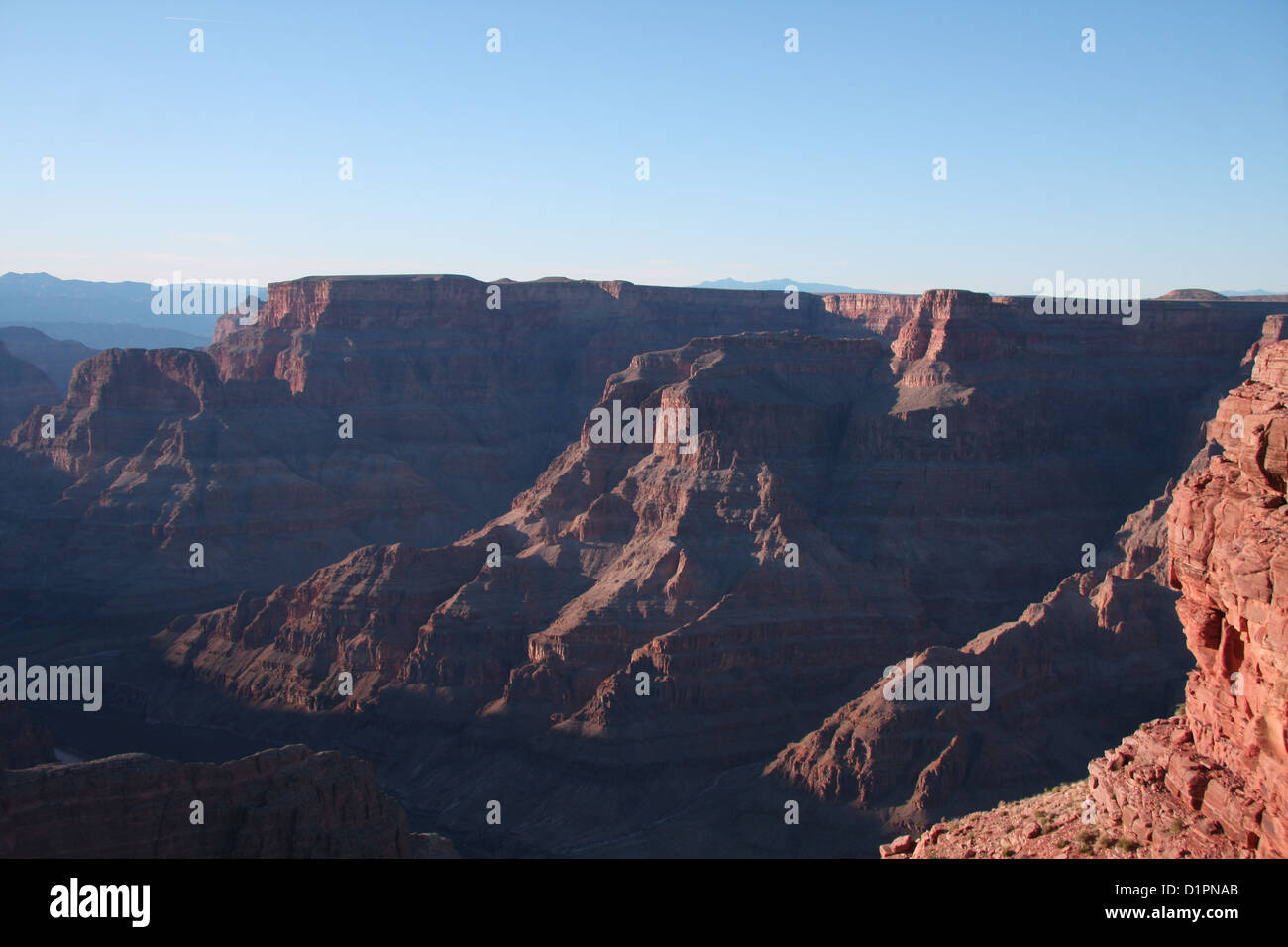 Grand canyon west arizona montagnes red rock cliff indienne Colorado river Banque D'Images