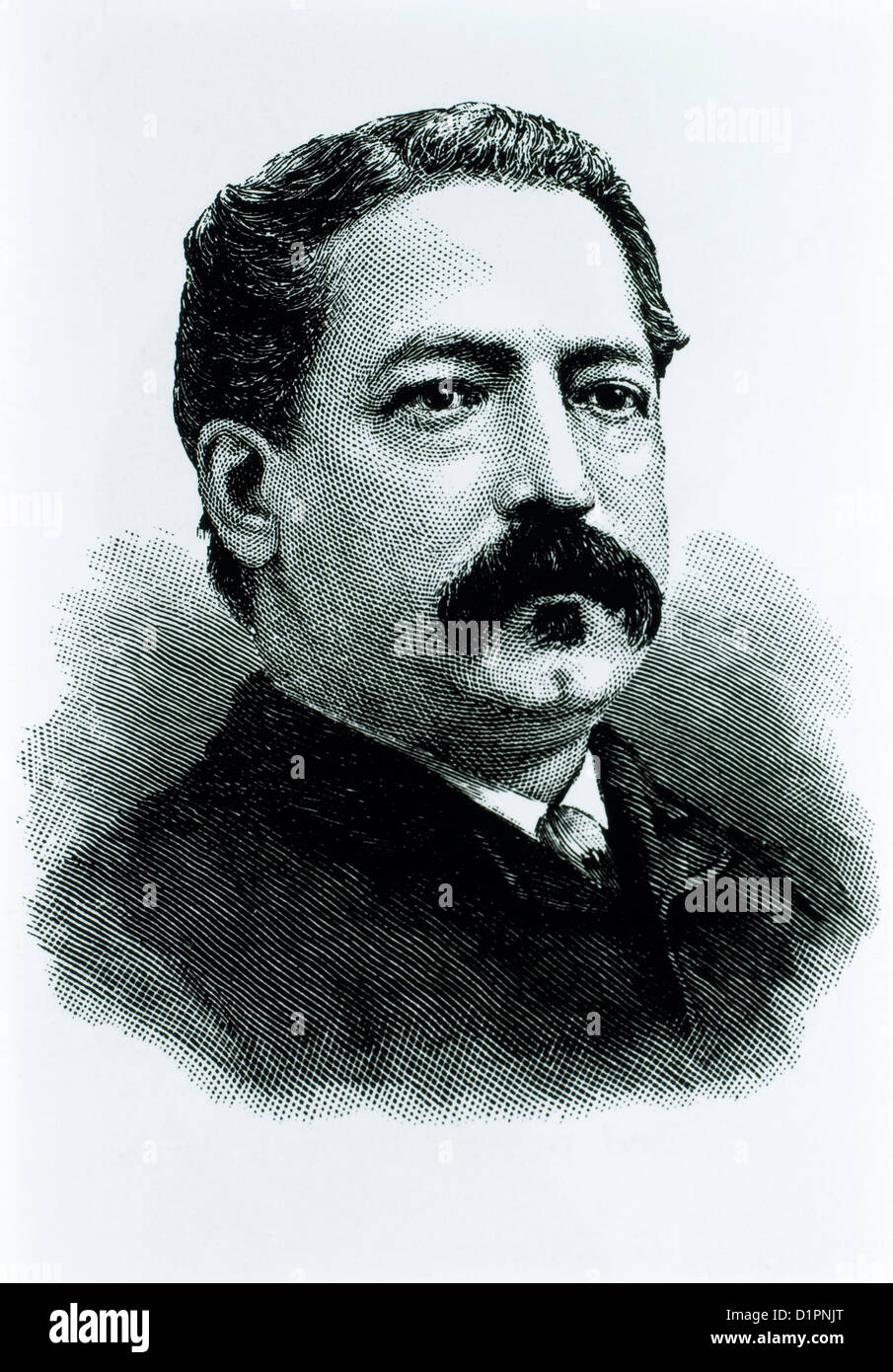 Samuel Gompers (1850-1924), American leader syndical, fondateur et président de la Fédération américaine du travail, Portrait, circa 1890 Banque D'Images