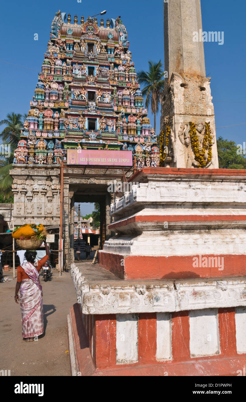 Sri Temple Someshwara Bangalore Karnataka Inde Banque D'Images