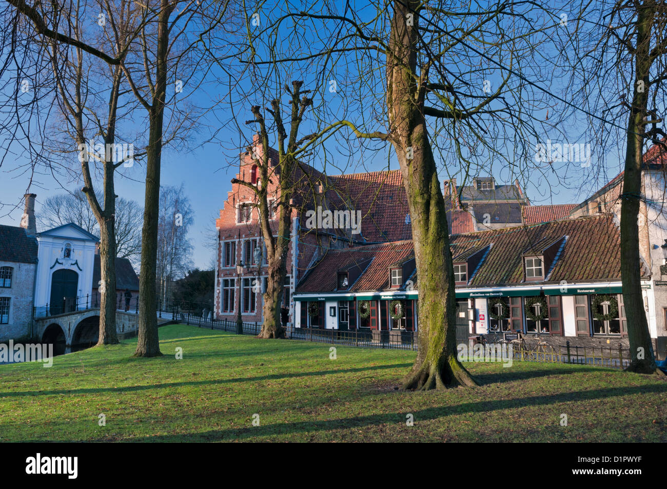 Parc Minnewater Bruges Belgique Banque D'Images