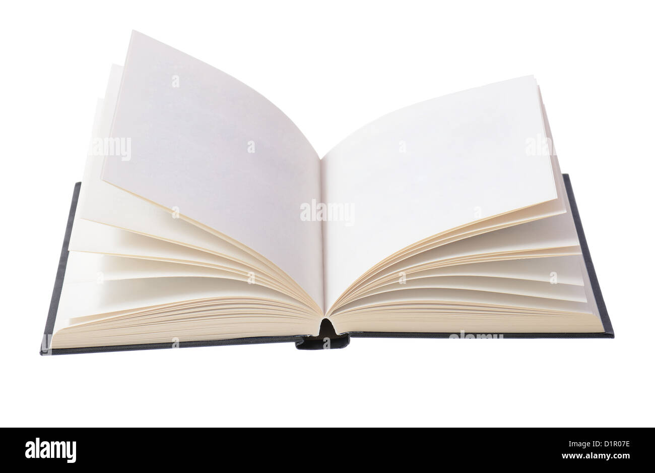 Livre ouvert sur isolated on white Banque D'Images