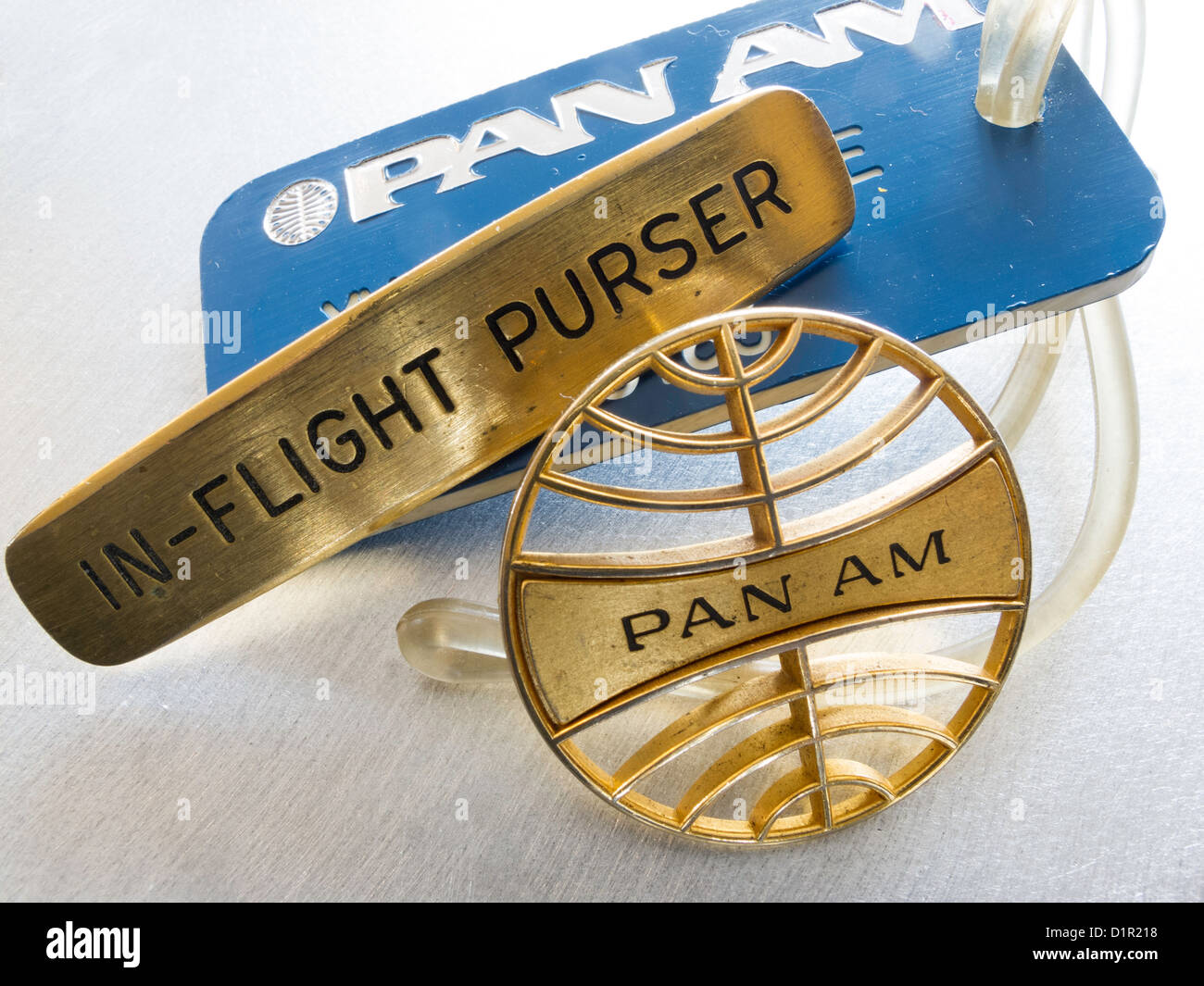 Pan American Airlines Still Life Tag et axes Banque D'Images