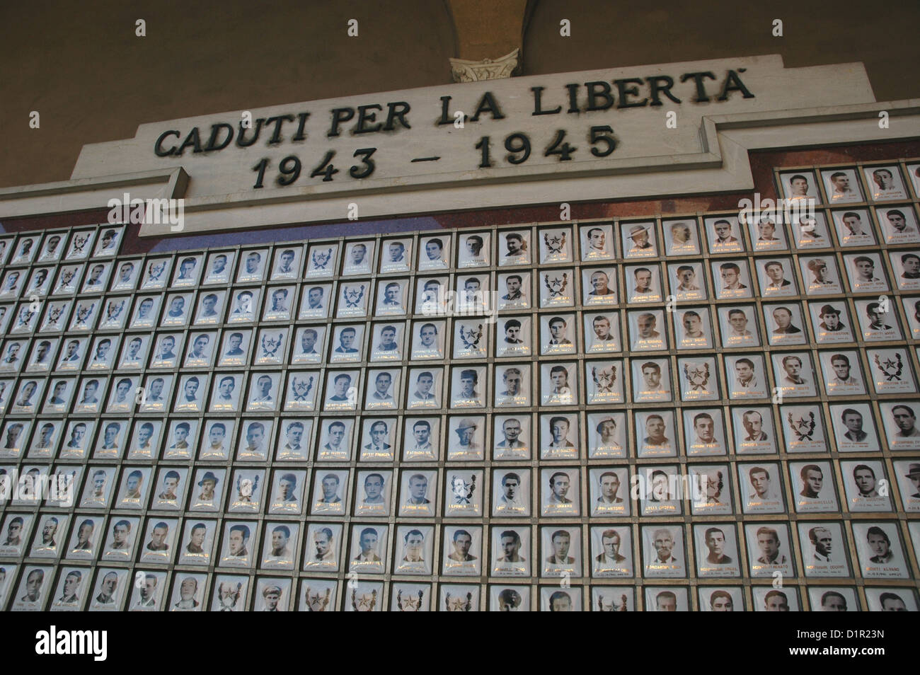 Forlì (Italie), photos des partisans qui sont morts pendant la Seconde Guerre mondiale Banque D'Images