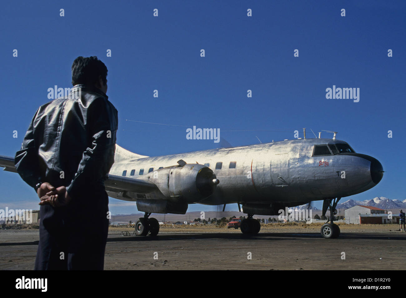 La BOLIVIE, La Paz, Canaderos, les avions dont le transport de la viande de jungle au capital La Paz. Banque D'Images