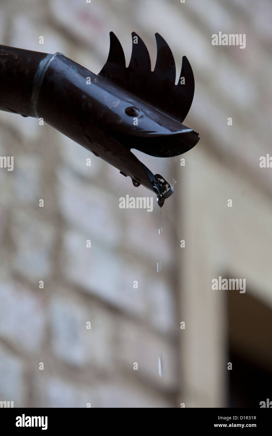 gouttière de toit Banque D'Images