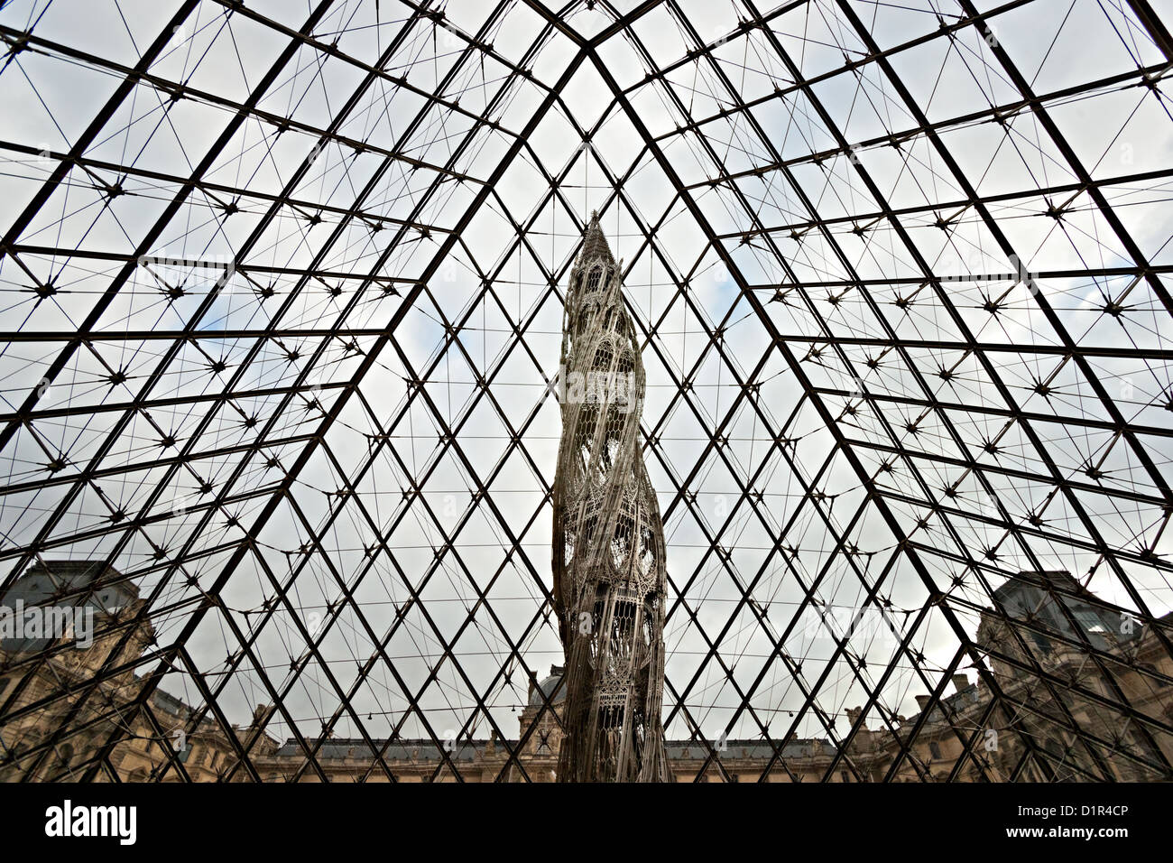 Vue du musée du Louvre, Paris - France Banque D'Images