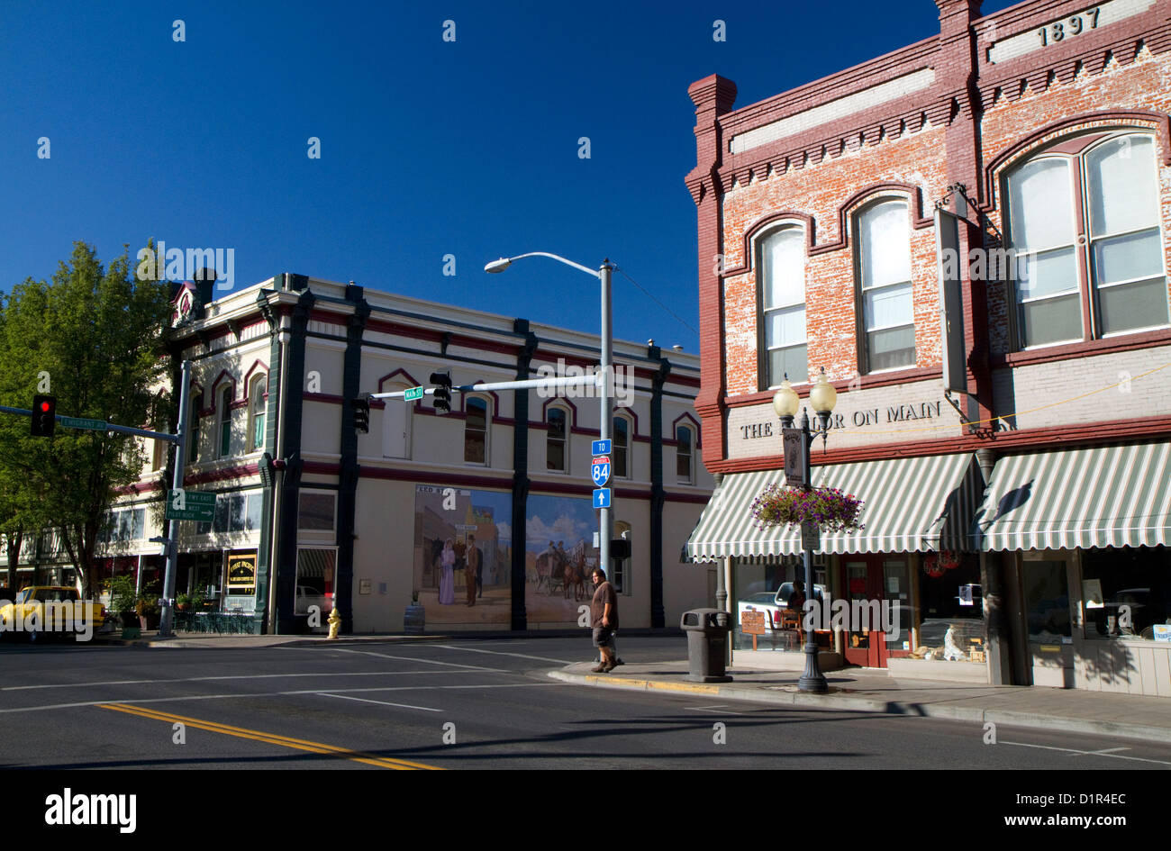 Le centre-ville de Pendleton, Oregon, USA. Banque D'Images