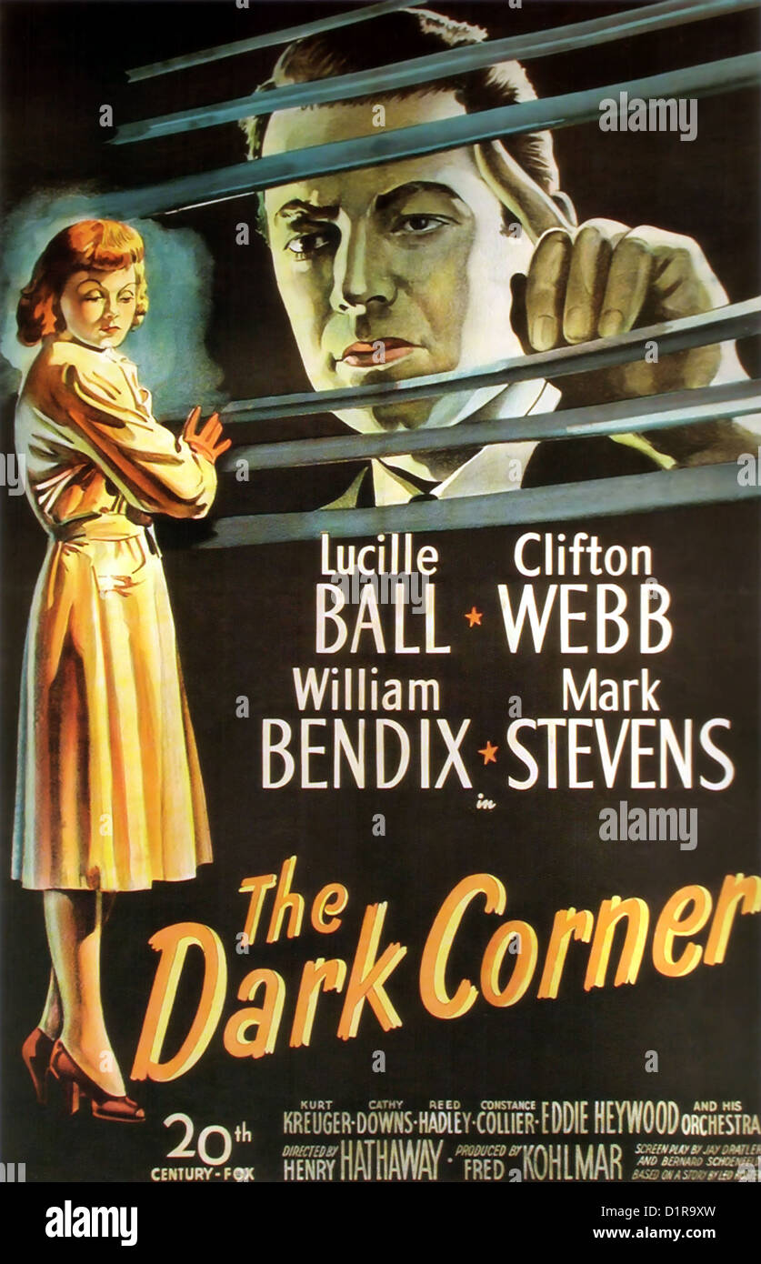 Le coin sombre affiche pour 1946 !@0ème Century Fox Film avec Lucille Ball et Clifton Webb Banque D'Images