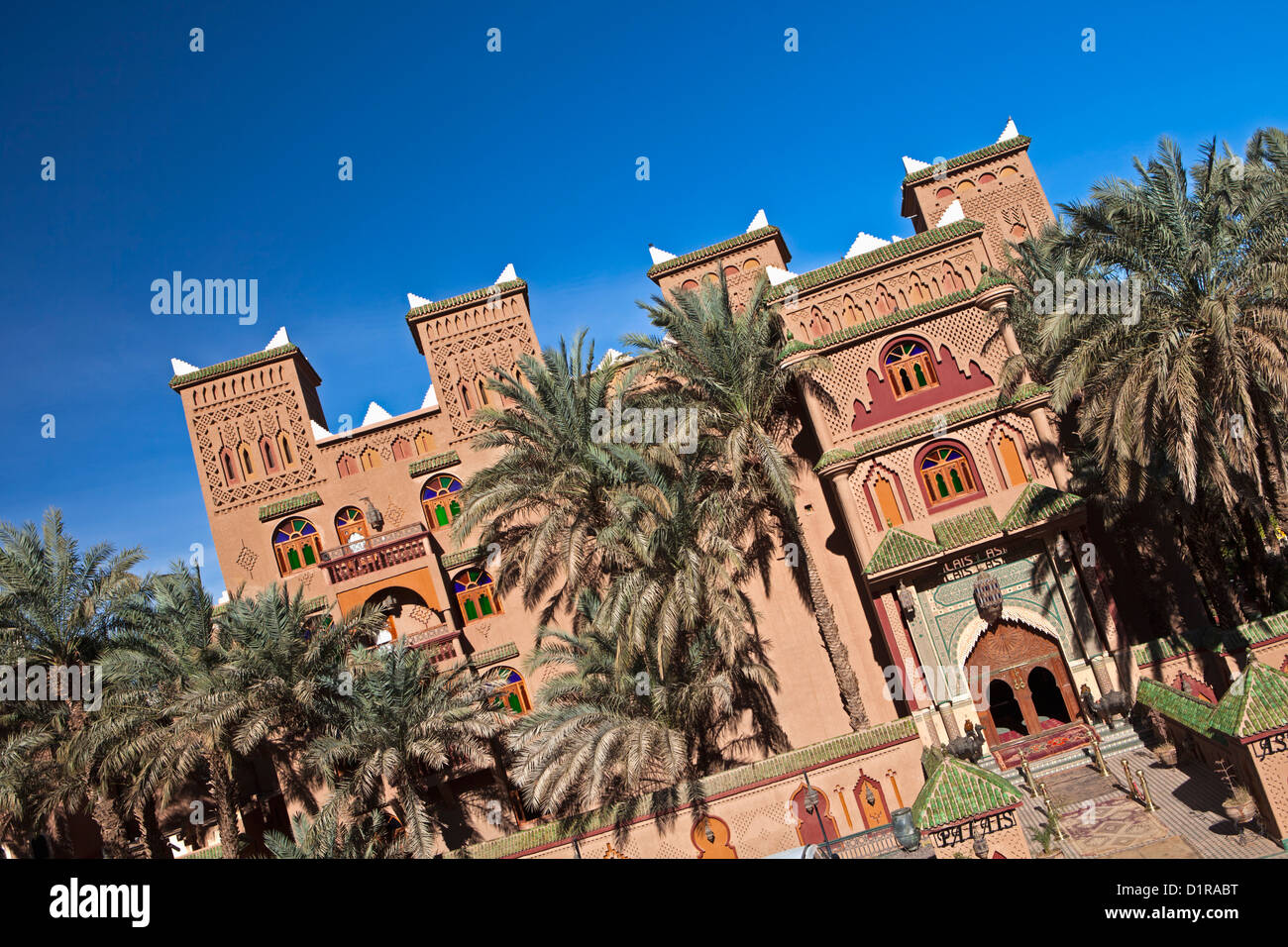 Le Maroc, Zagora, l'hôtel La kasbah. Banque D'Images