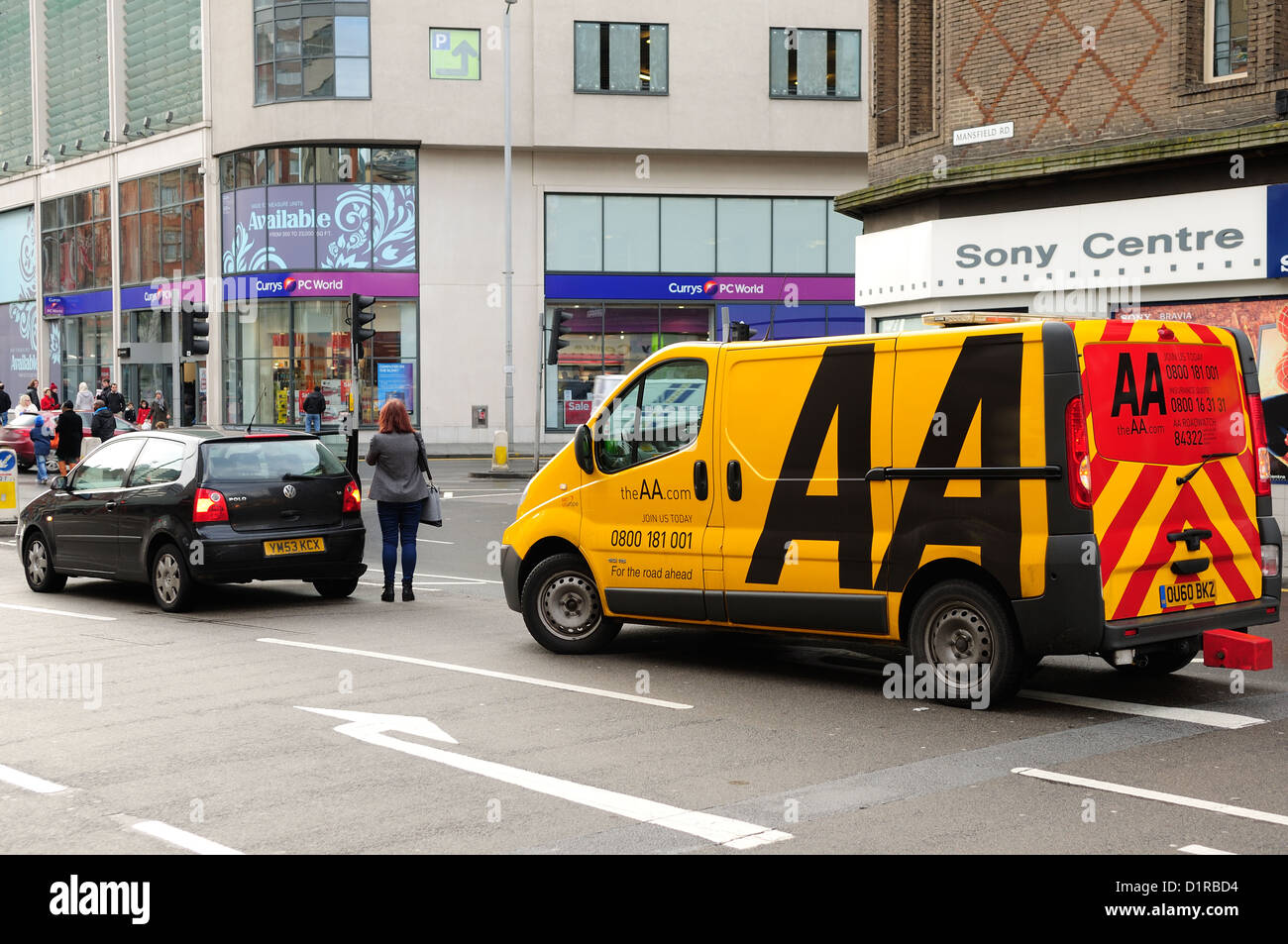 Panne de véhicule AA Service de récupération. Banque D'Images