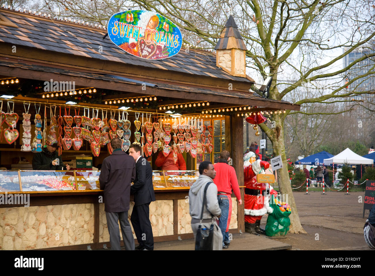 Hyde Park Winter Wonderland marché de noël et événements à Hyde Park Londres, Angleterre, Royaume-Uni, 2008 Banque D'Images