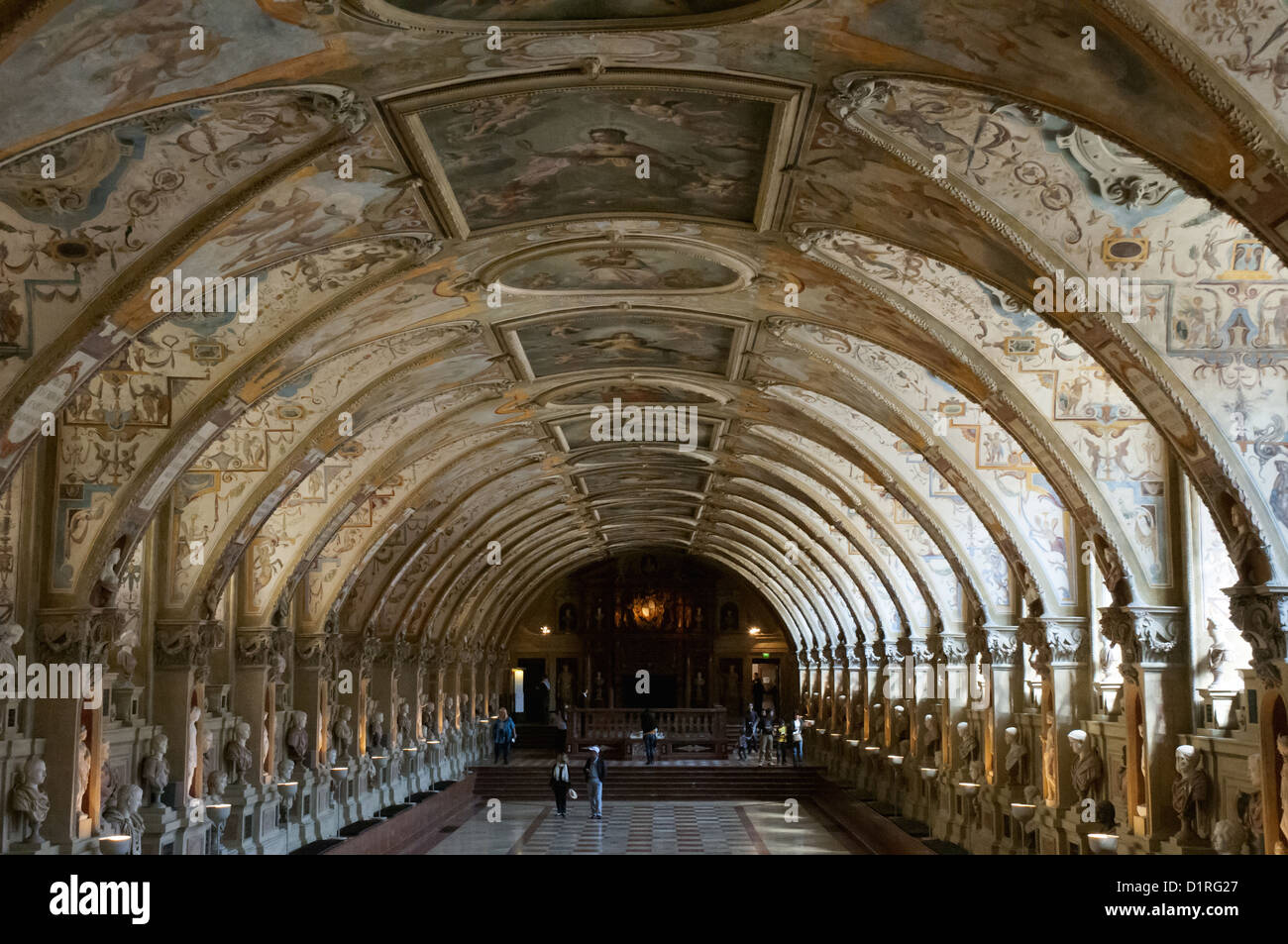 Librairie le Hall du Residenz ou résidence royale, Munich Banque D'Images