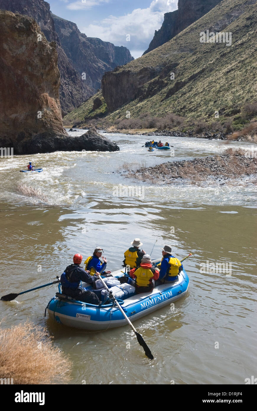 Oregon's Valley River Rafting. Banque D'Images