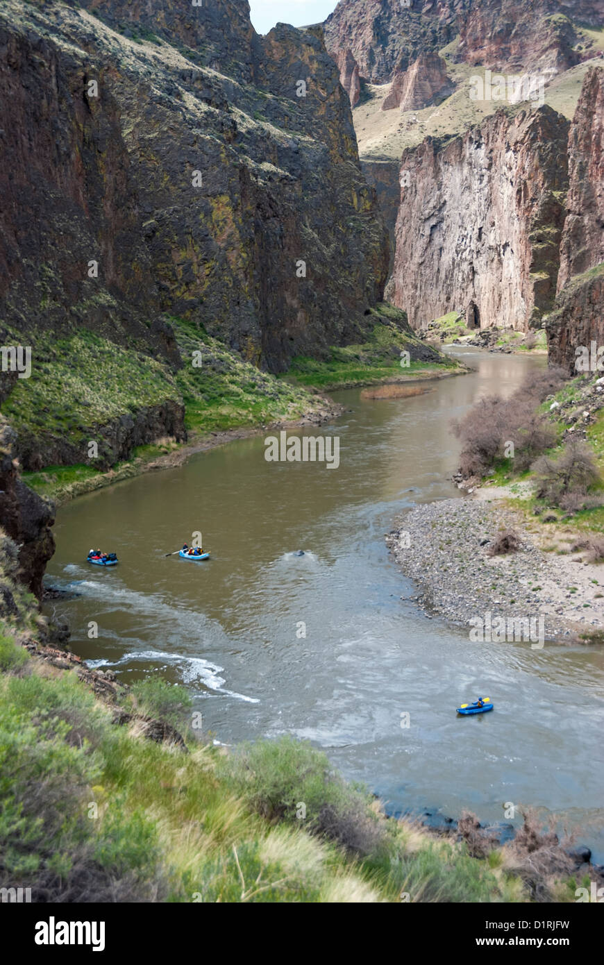 Descente de l'Owyhee River dans le sud-est de l'Oregon. Banque D'Images