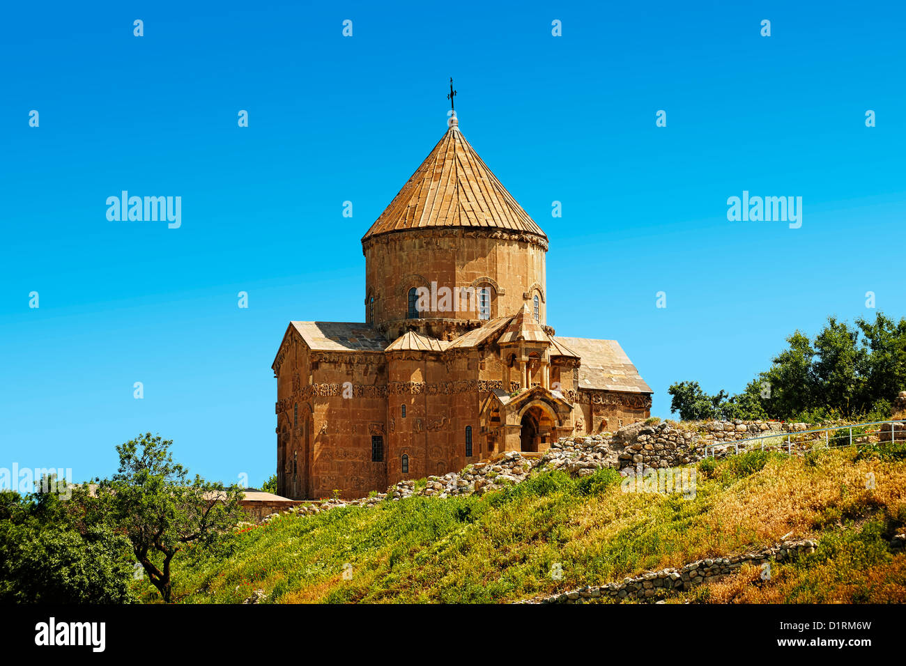 10e siècle cathédrale orthodoxe arménienne de la Sainte Croix sur l'île Akdamar, Lac de Van en Turquie 70 Banque D'Images