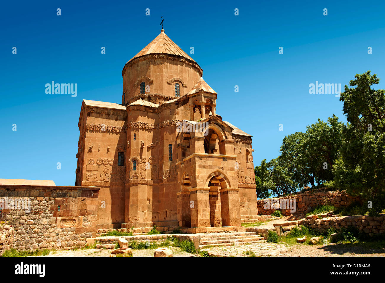 10e siècle cathédrale orthodoxe arménienne de la Sainte Croix sur l'île Akdamar, Lac de Van en Turquie 79 Banque D'Images