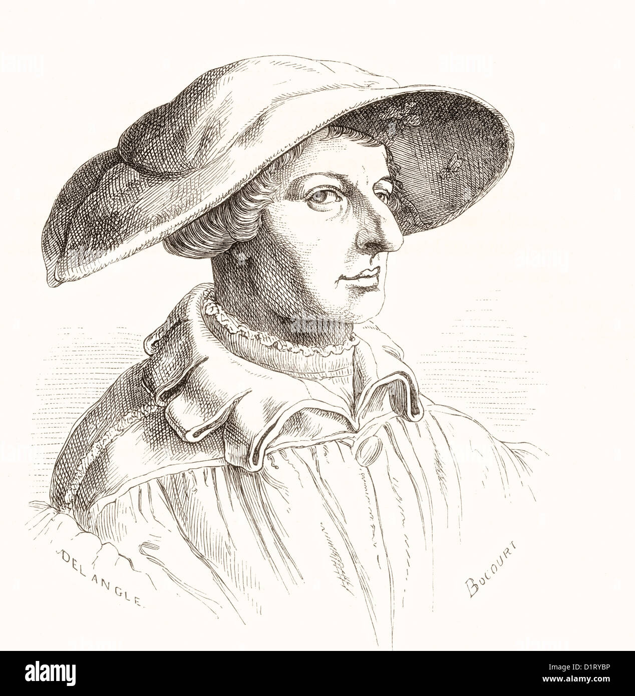 Heinrich Aldegrever ou Aldegraf, 1502-1555/1561. Artiste et graveur allemand. Banque D'Images