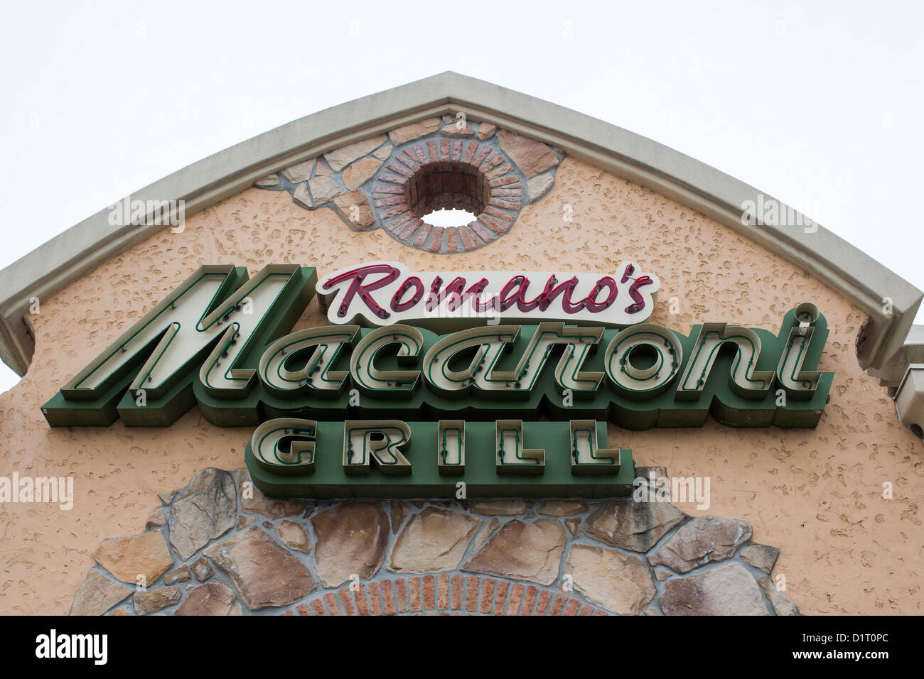 Un Romano's Macaroni Grill Restaurant chaîne décontracté. Banque D'Images