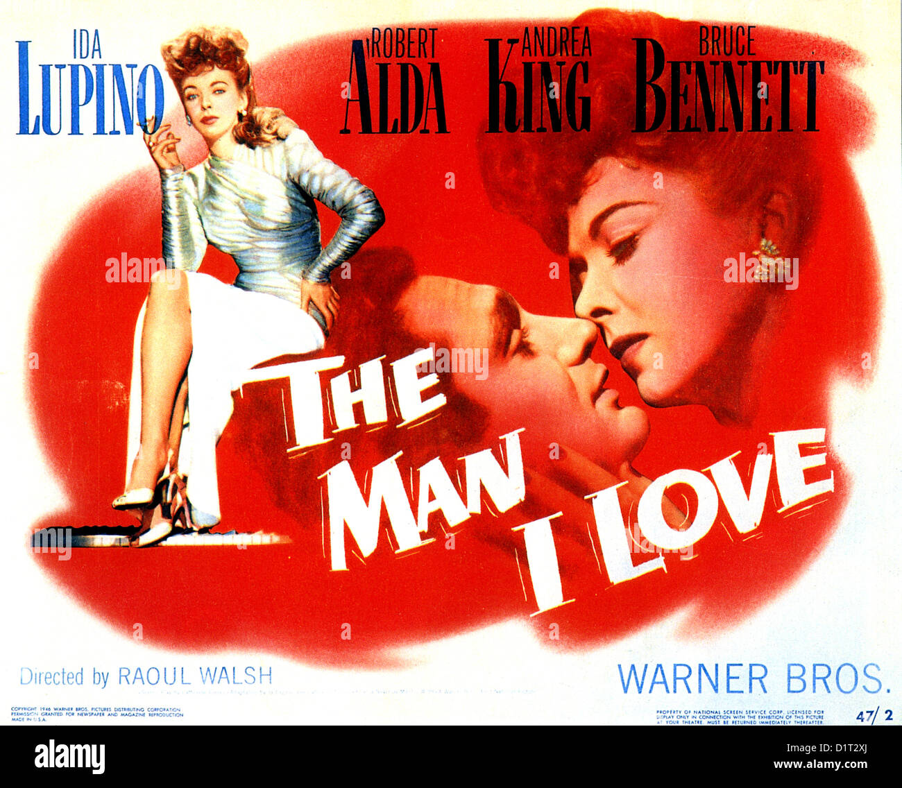 L'HOMME QUE J'aime l'affiche pour 1947 film Warner Bros avec IDA Lupino et Robert Alda Banque D'Images