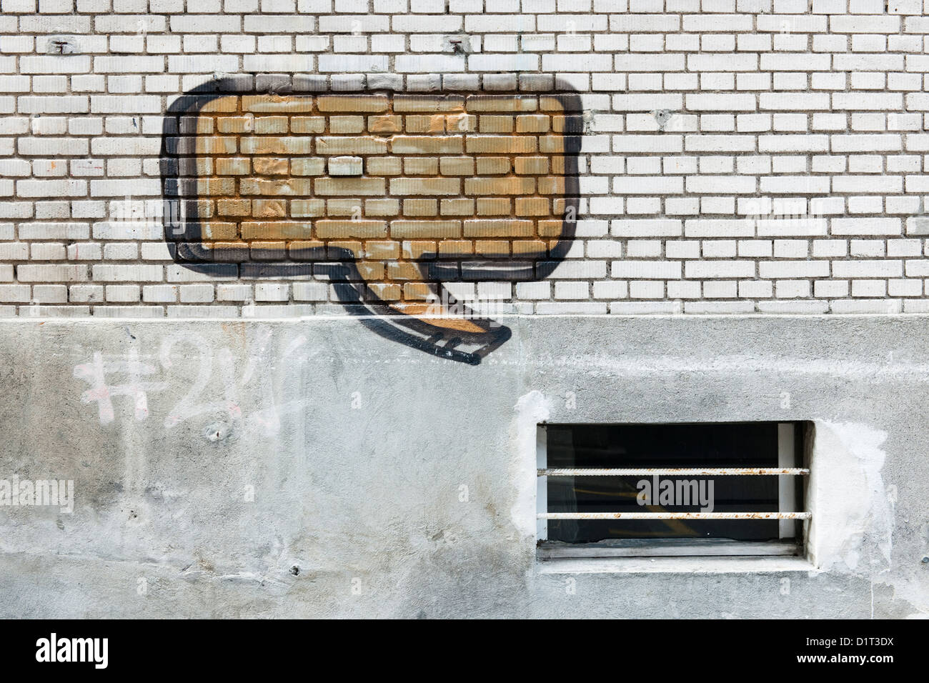 Bulle de graffiti sur un mur Banque D'Images