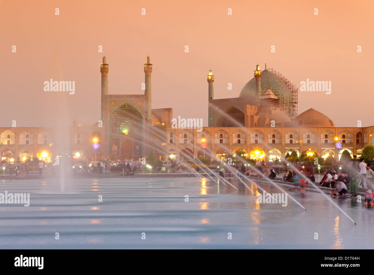 La mosquée d'Imam (également appelé Shah mosquée) à Naqsh-e Jahan Square, Ispahan, Iran Banque D'Images