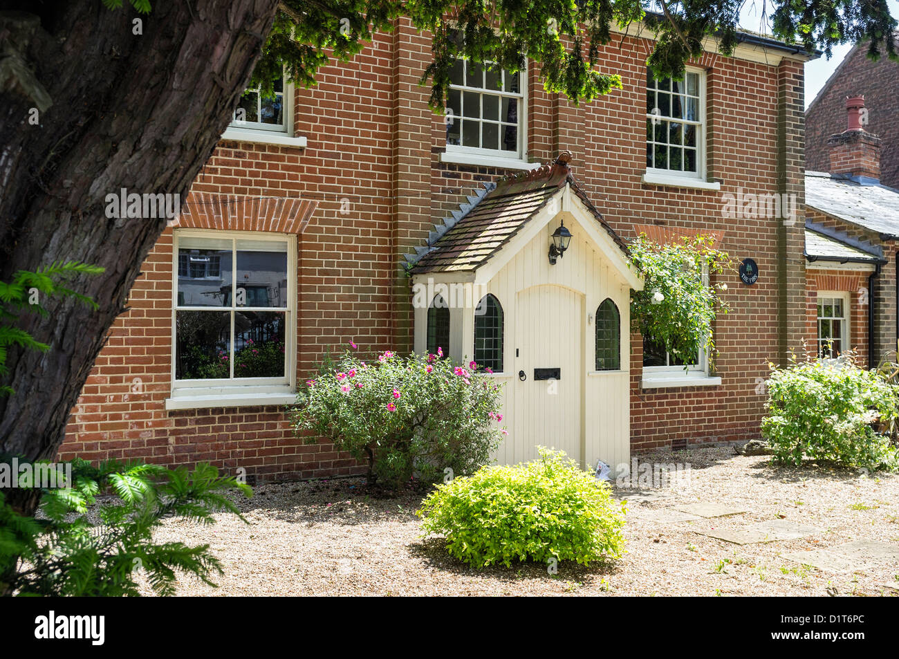 Construit en briques rouges Maison de village à Ludham Norfolk UK Banque D'Images