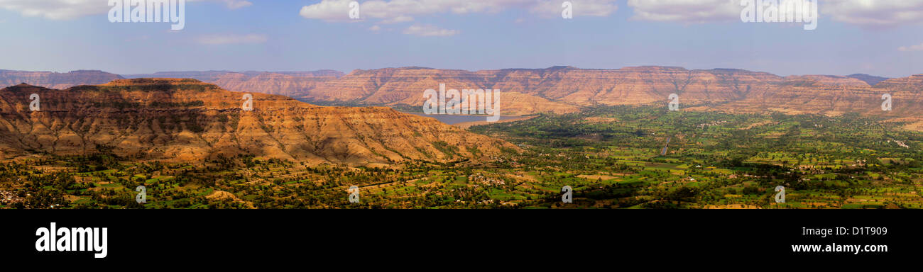Paysage panoramique des Ghâts occidentaux (Inde). Banque D'Images
