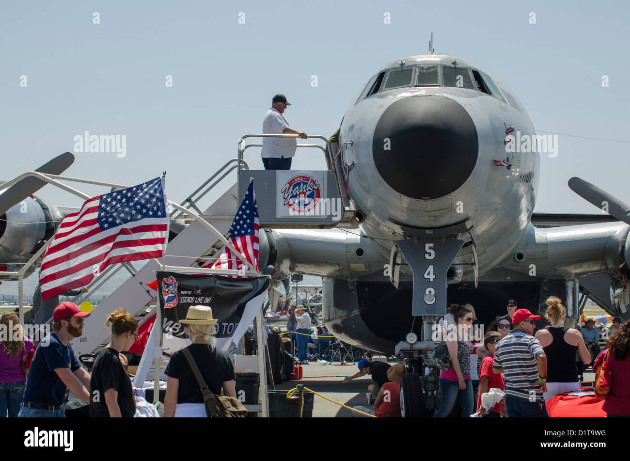 Un avion statique affichage à l'air Planes of Fame Museum, au cours de l'Air Show Chino, Chino, Californie, USA Banque D'Images