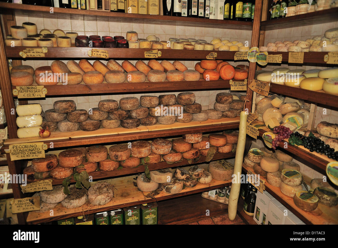 Fromage typique de Pienza, Val d'Orcia, Sienne, Toscane, Italie Roberto Nistri horizontale de l'alimentation Banque D'Images
