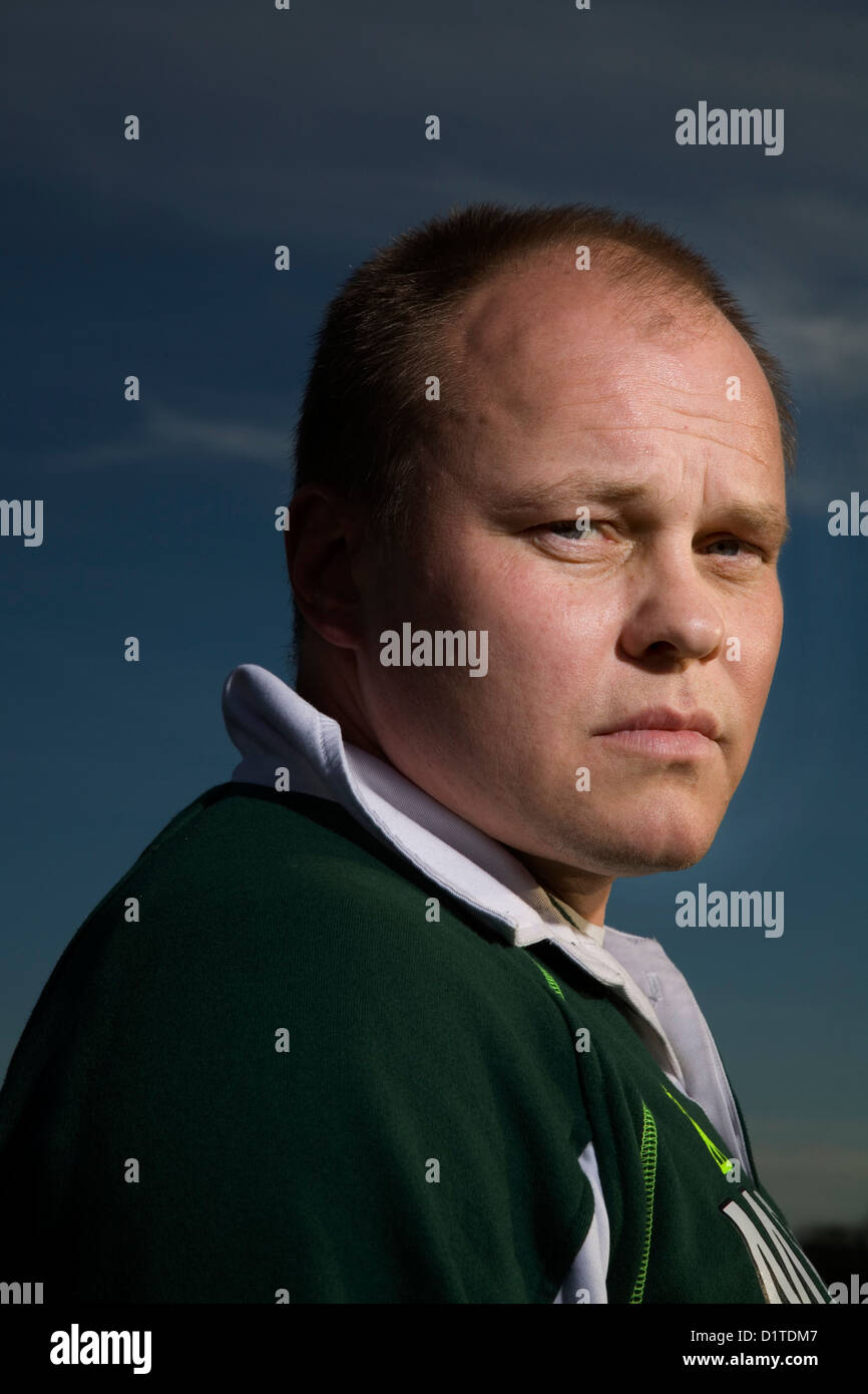 Mixu Paatelainen, actuel gérant de l'équipe nationale de football finlandais Banque D'Images