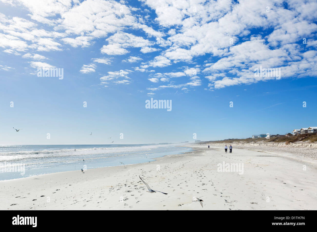 Parc en bord de plage, à Fernandina Beach, Amelia Island, Floride, USA Banque D'Images