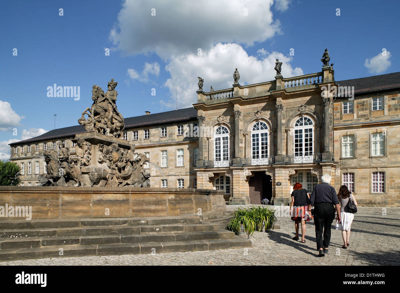 Bayreuth, Allemagne, le margrave fontaine en face du nouveau Palais Banque D'Images
