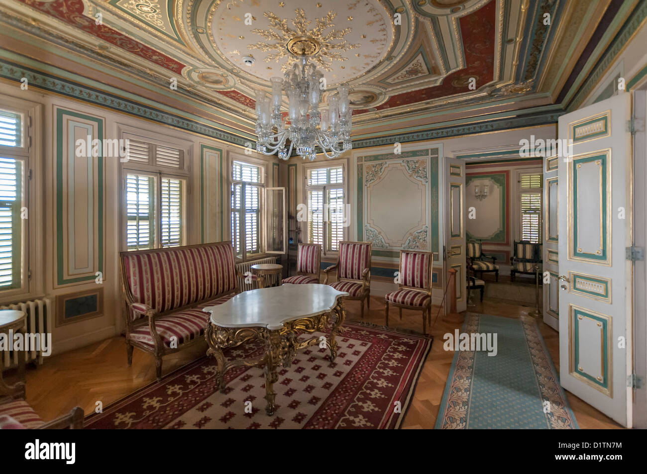 Palais de Yildiz est un vaste complexe de l'ancien empire Ottoman Imperial pavillons et villas à Istanbul, Turquie Banque D'Images