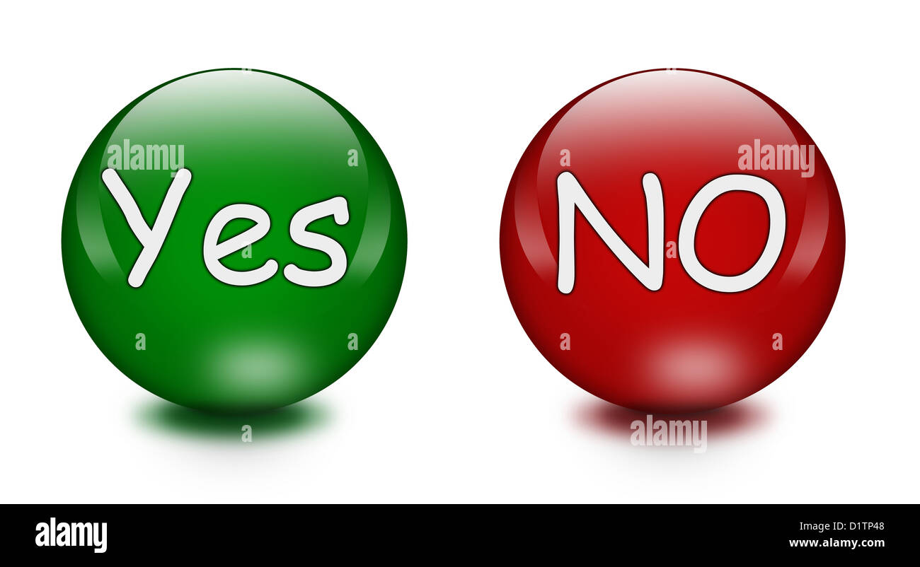 N’Oui aucuns boutons Banque D'Images