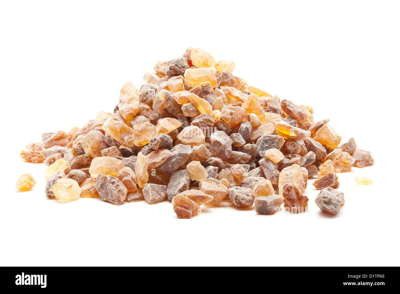 Sucre candy organiques sur fond blanc Banque D'Images