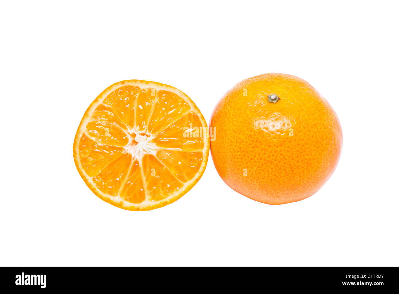 Fruits Orange isolé sur fond blanc. Banque D'Images