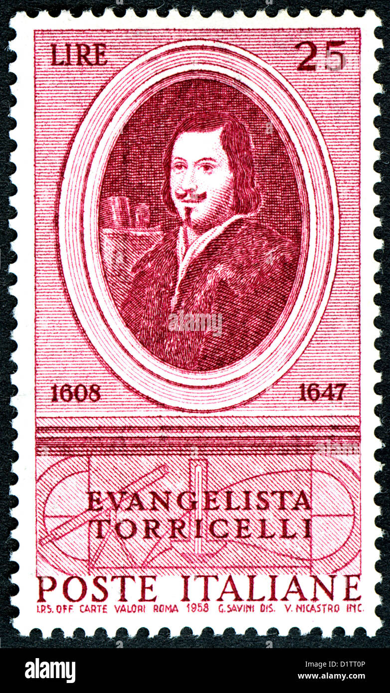 Evangelista Torricelli, physicien et mathématicien italien, plus connu
