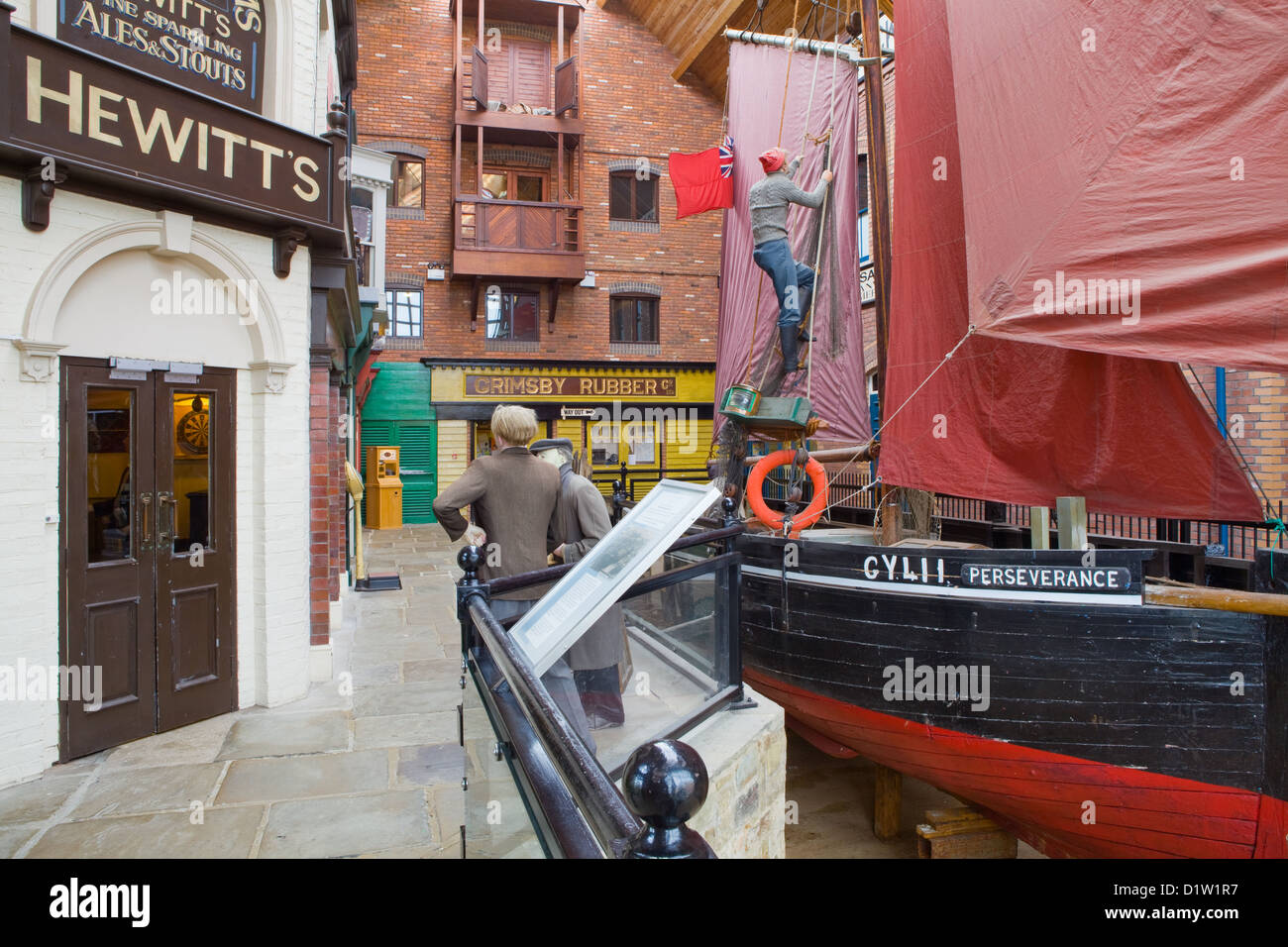 L'intérieur du Centre du patrimoine national de la pêche dans la région de Grimsby, North East Lincolnshire Banque D'Images