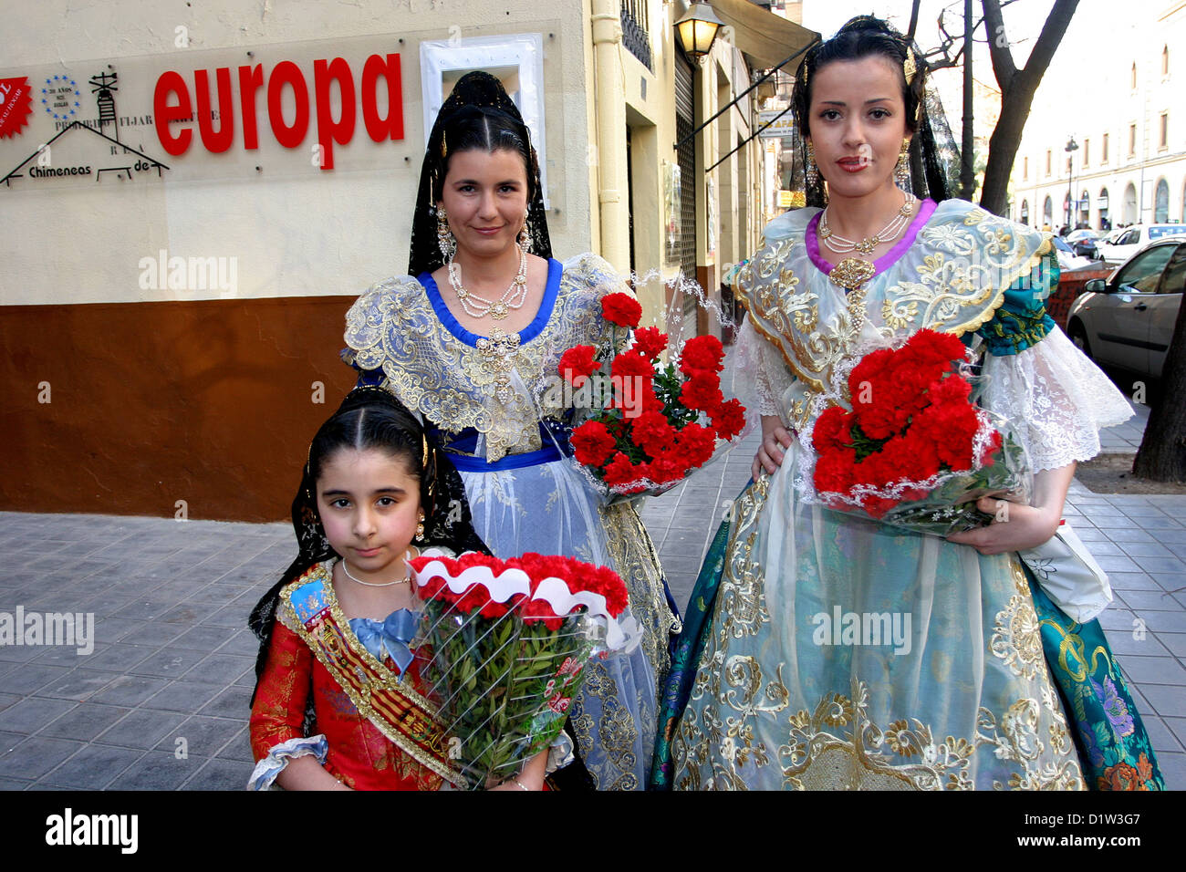 Las Fallas de Valence, Espagne Banque D'Images