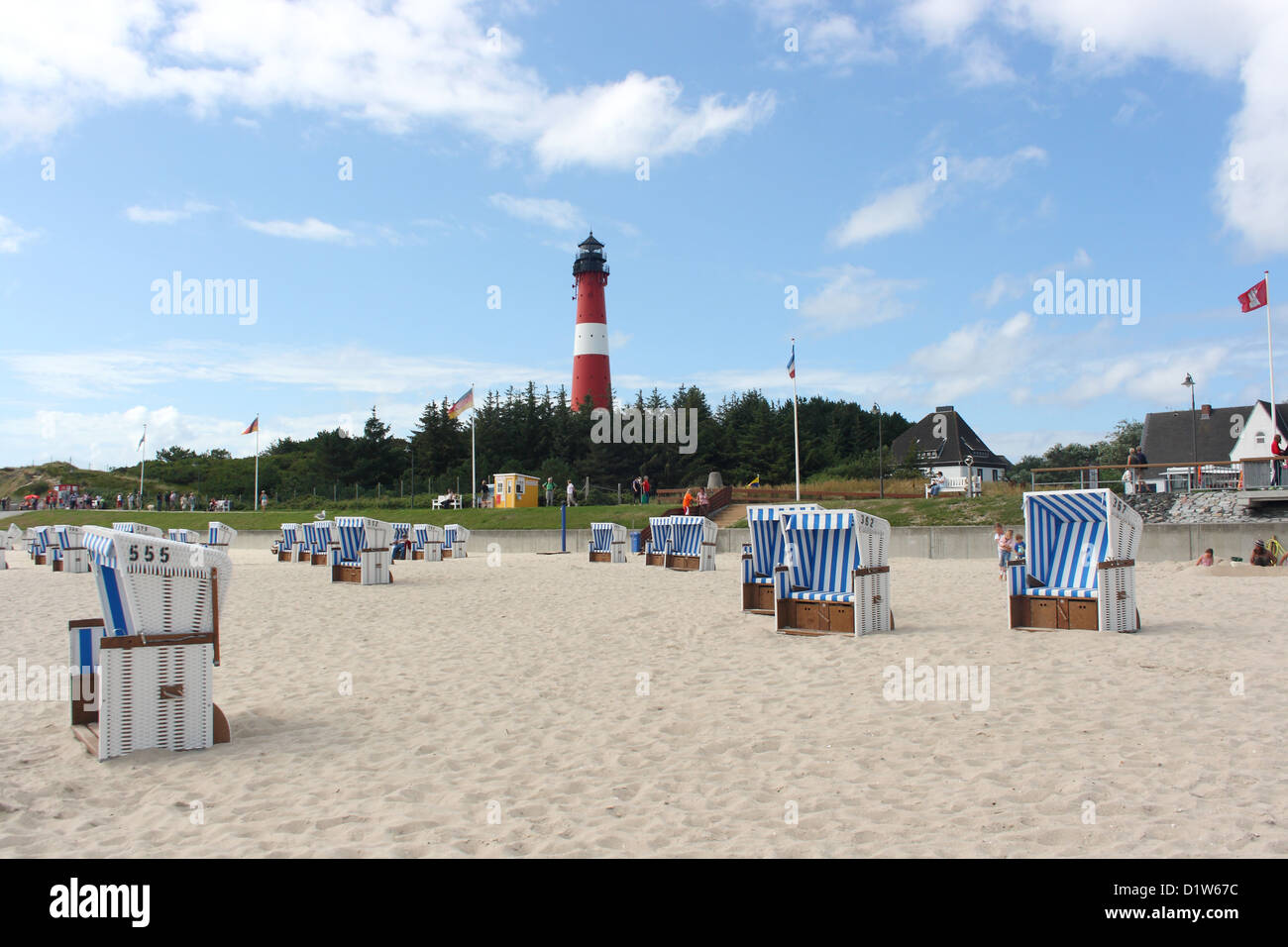 Phare à Hoernum , Sylt, Allemagne Banque D'Images