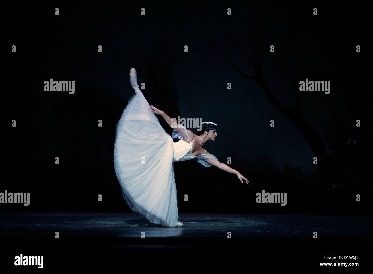 Ballet d'état de la Géorgie l'exécution de 'Giselle' à la Edinburgh Playhouse. Soliste principal Lali Kandelaki Banque D'Images