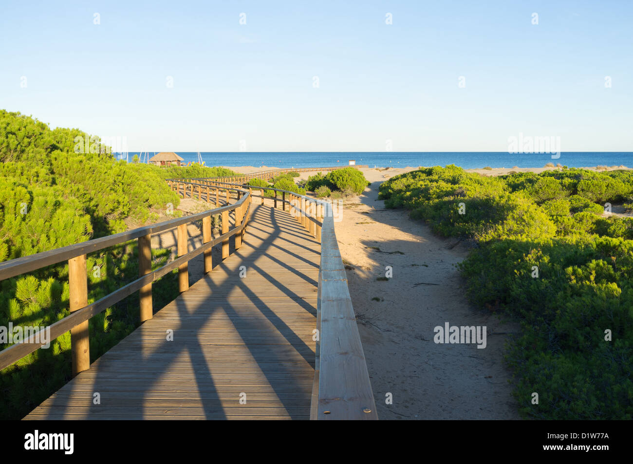 Carabassi plage au milieu d'un parc naturel, Costa Blanca, Espagne Banque D'Images