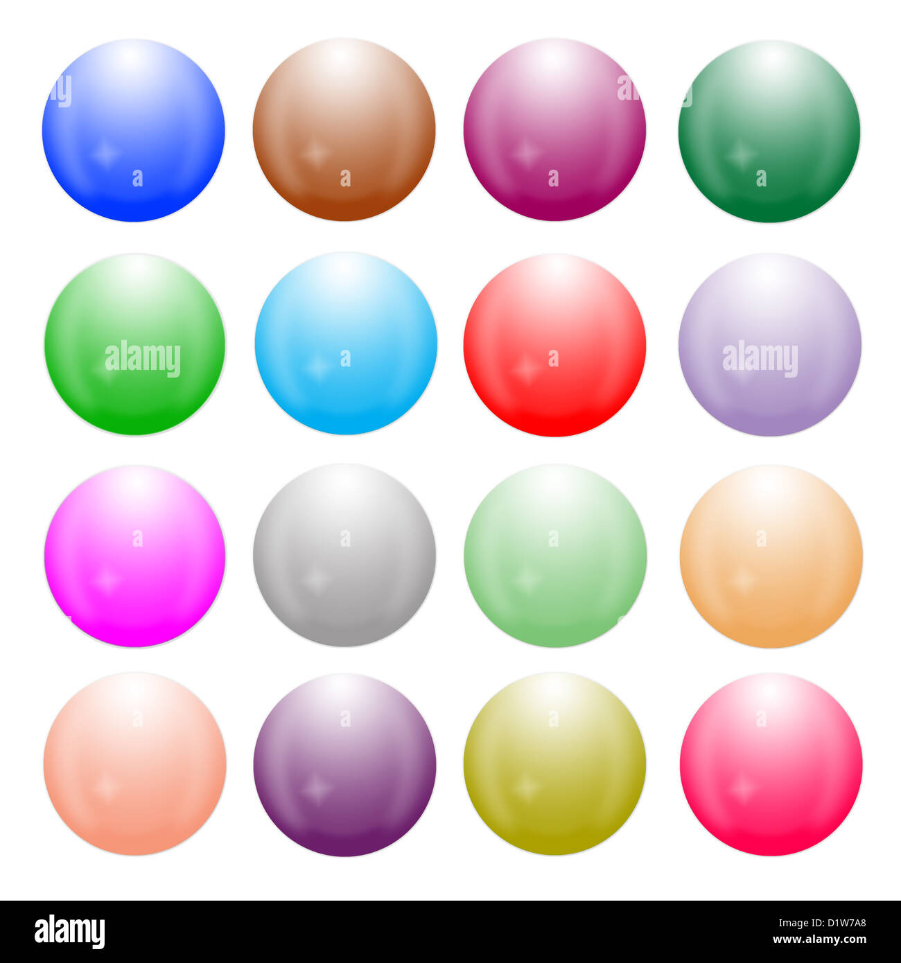 Boutons de verre Banque D'Images