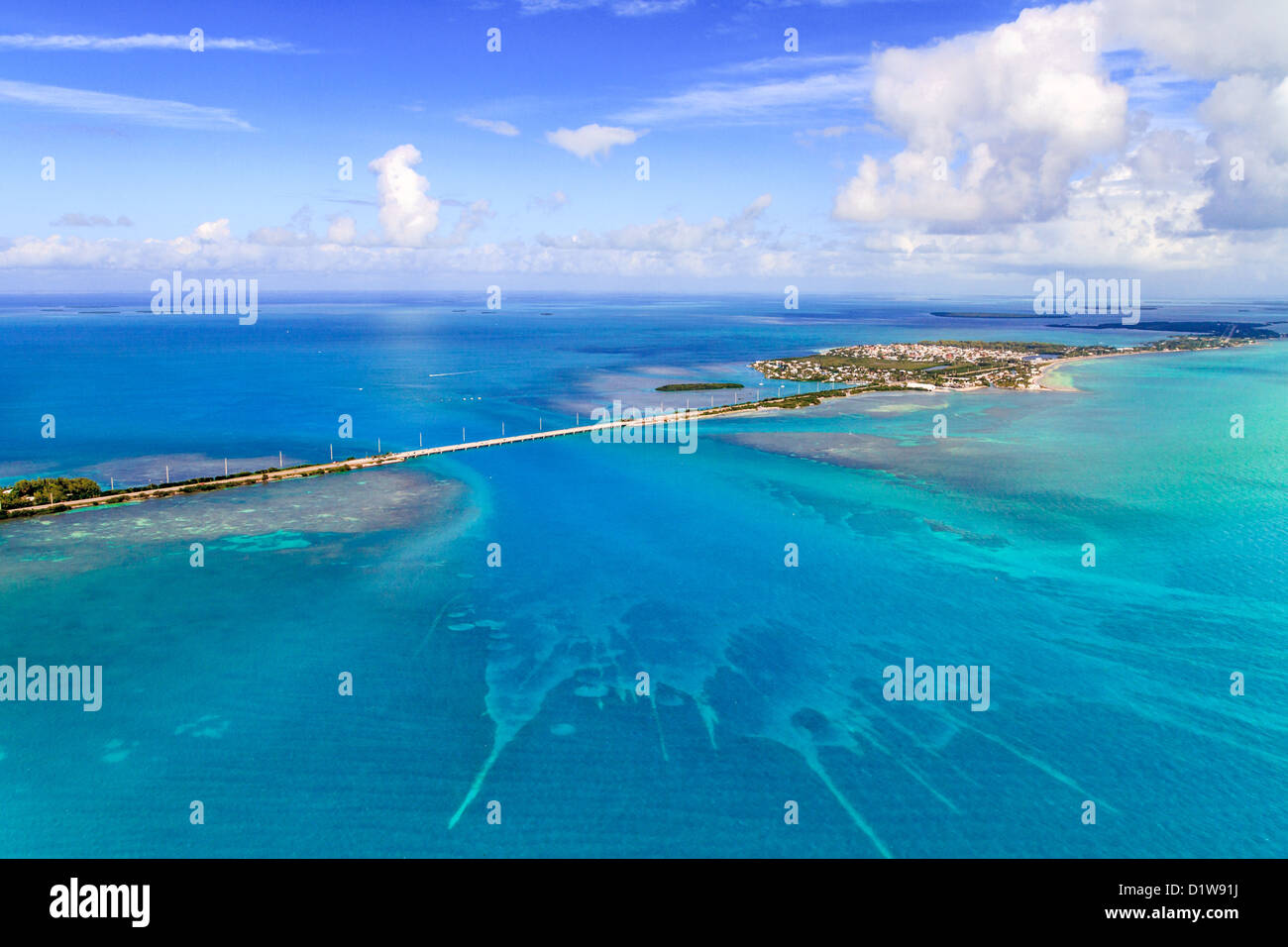 Florida Keys Vue aérienne d'avion Banque D'Images