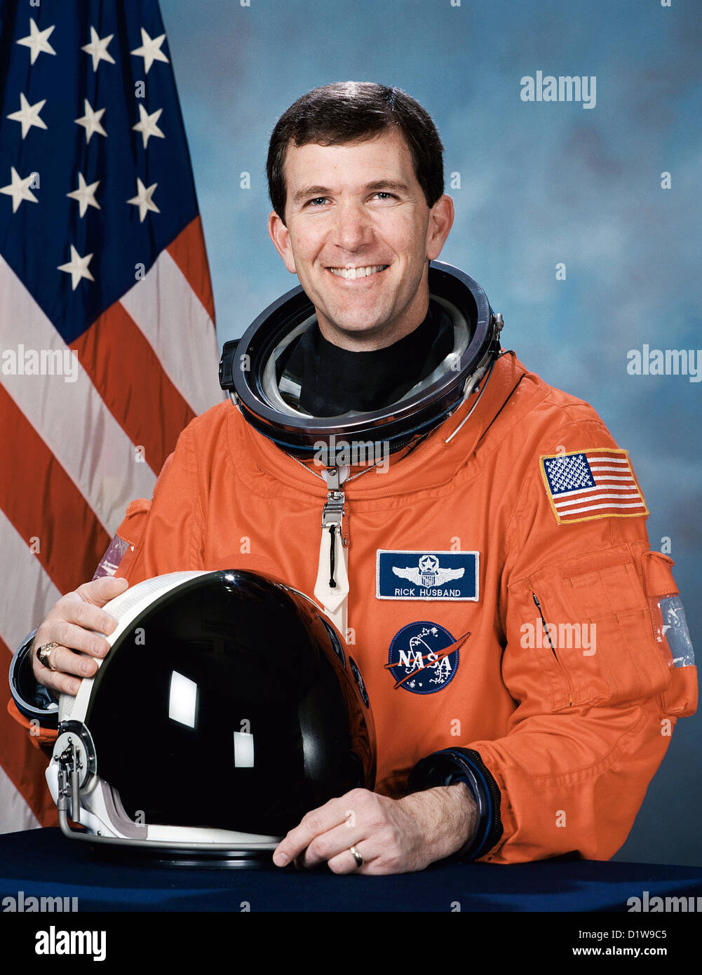 Richard mari, l'astronaute américain qui est mort lors de l'échec de la rentrée de la navette spatiale Columbia. Banque D'Images