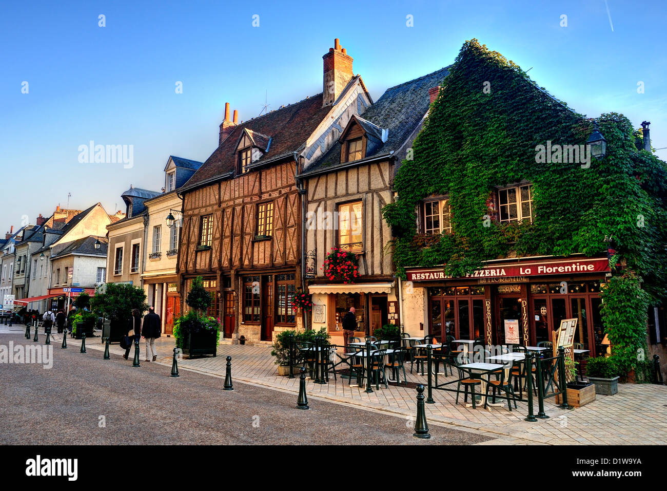 La ville d'Amboise dans la vallée de la Loire Banque D'Images