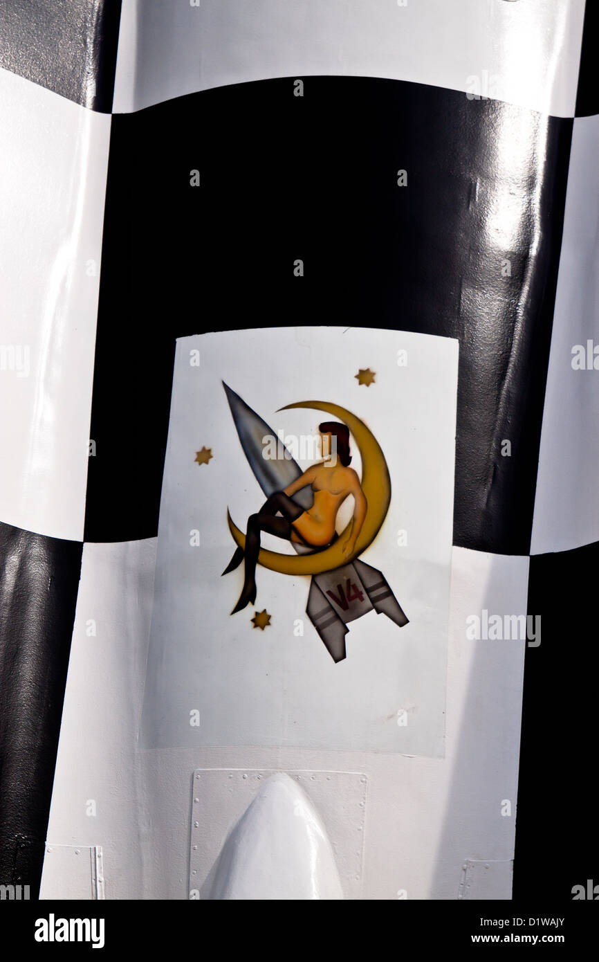 V2 Rocket détail Peenemunde, Usedom, Allemagne Banque D'Images