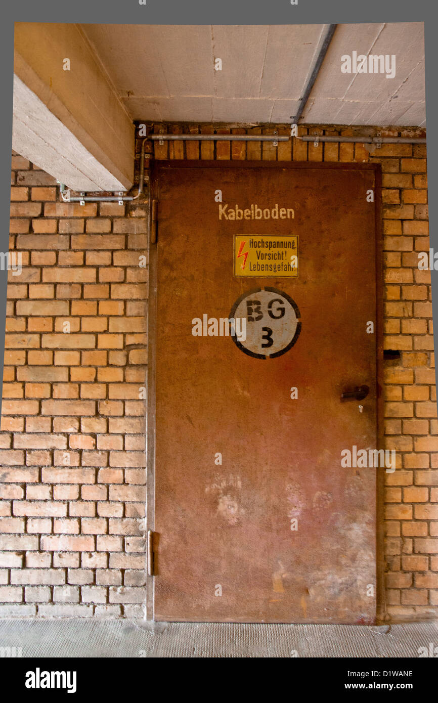 V2, bâtiments d'usine, de Peenemunde Usedom, Allemagne Banque D'Images