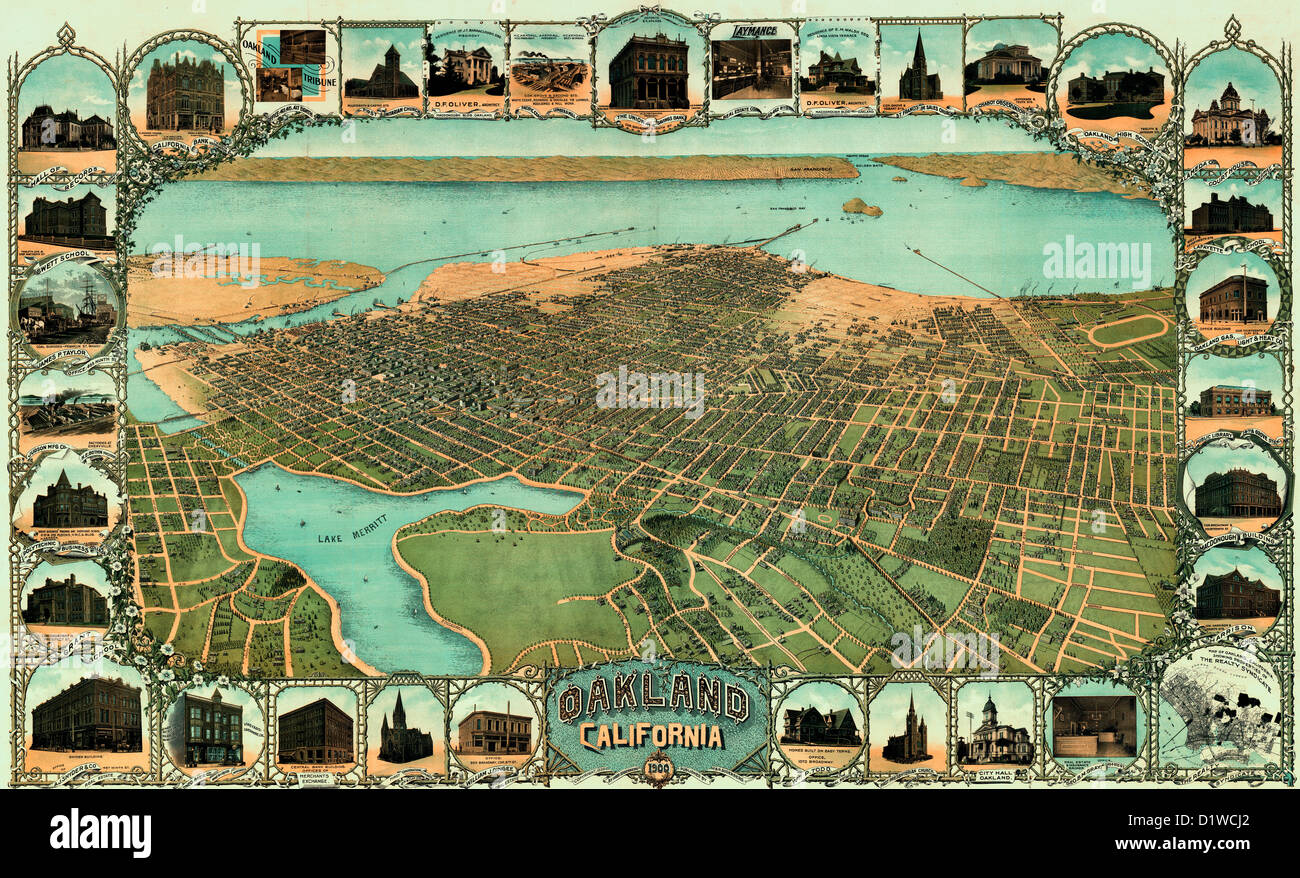 Site d'Oakland, Californie, 1900. Banque D'Images