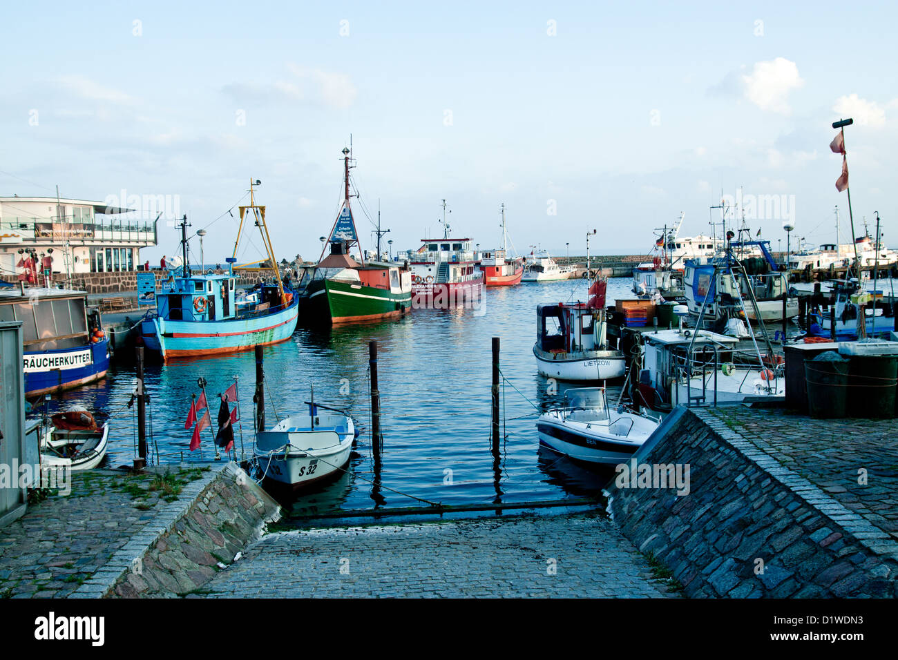 Le port de Sassnitz Rügen Allemagne Banque D'Images